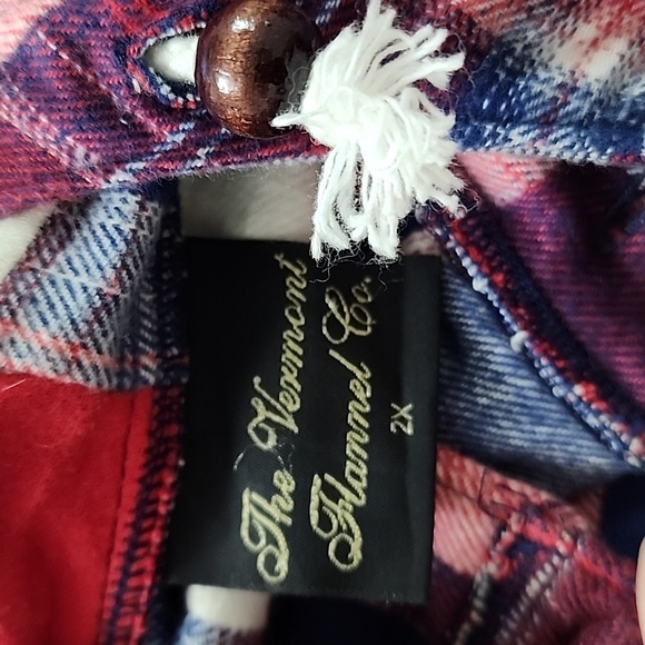 Vermont Flannel Co Hooded Outdoor Fall Cottage Patchwork Winter Sweater Men's - Picture 11 of 12